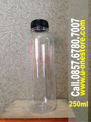 harga jual botol plastik bening-ukuran-250ml di pekanbaru